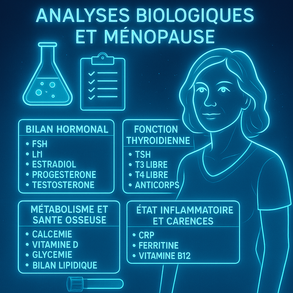 Analyses biologiques et ménopause : quels bilans demander et pourquoi ?